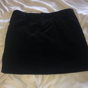 Black velvet skirt